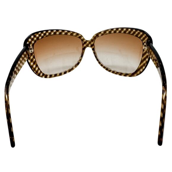 Bottega Veneta intrecciato check checkered oversized wrap sunglasses + case - Picture 6 of 9